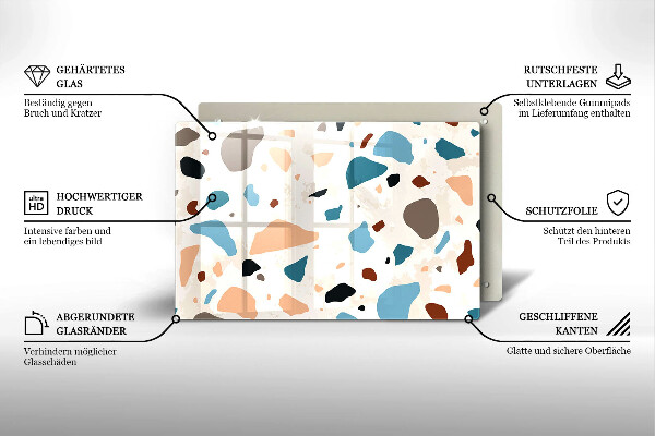 Tabla de cortar de vidrio Gres decorativo