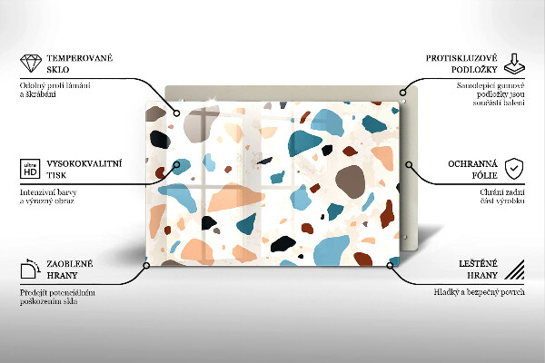 Tabla de cortar de vidrio Gres decorativo