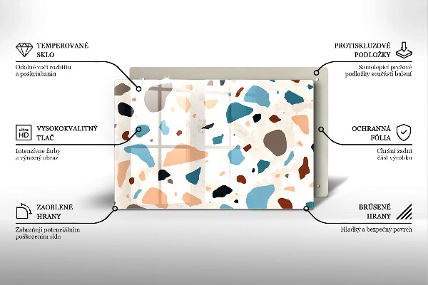 Tabla de cortar de vidrio Gres decorativo