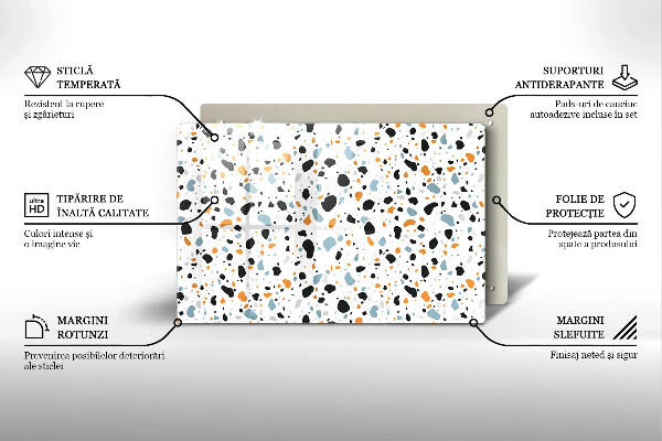 Tabla de cortar de vidrio Gres decorativo