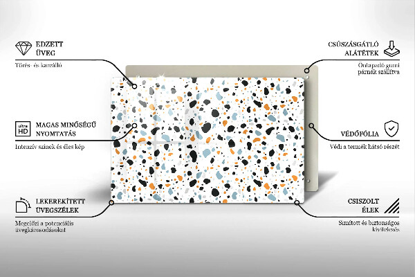 Tabla de cortar de vidrio Gres decorativo