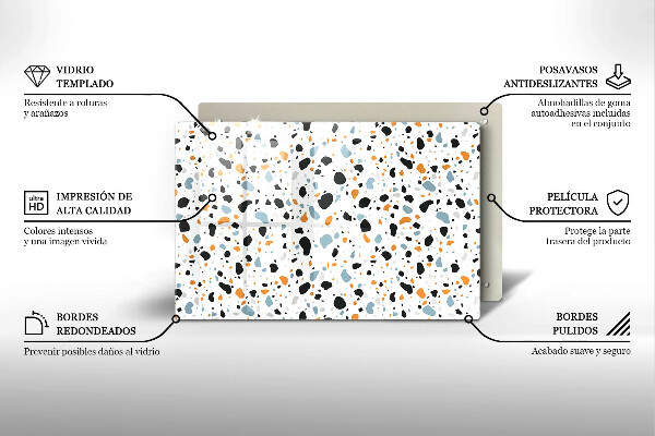 Tabla de cortar de vidrio Gres decorativo