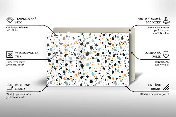 Tabla de cortar de vidrio Gres decorativo