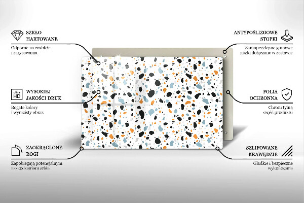 Tabla de cortar de vidrio Gres decorativo