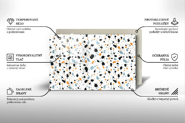 Tabla de cortar de vidrio Gres decorativo