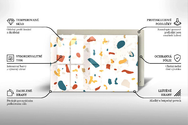 Tabla de cortar de vidrio Gres decorativo