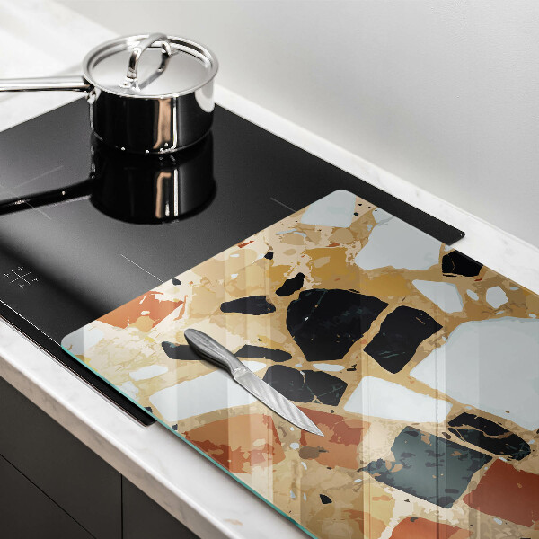 Tabla de cortar de vidrio Plato de piedras decorativas