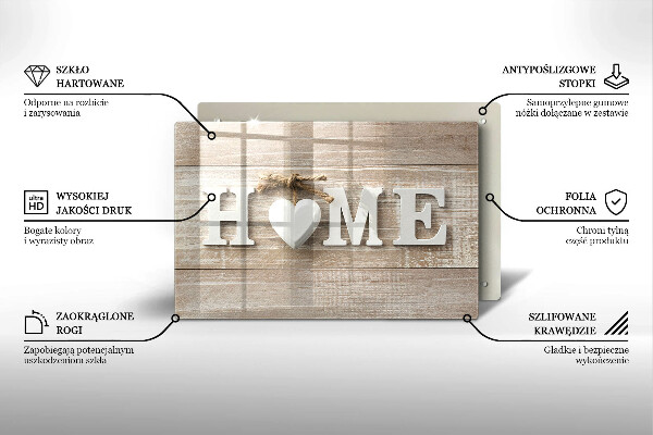 Tabla de cortar de vidrio Home