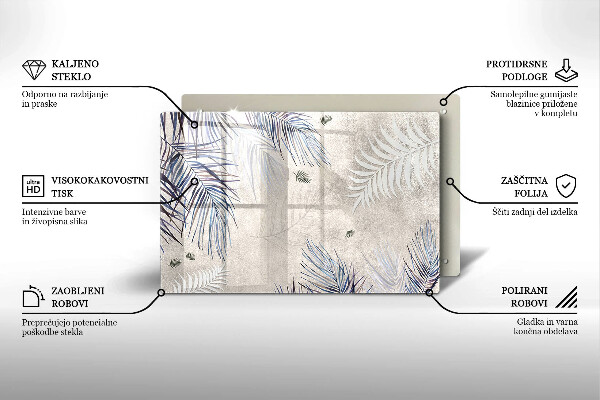 Tabla de cortar de vidrio Hojas sutiles