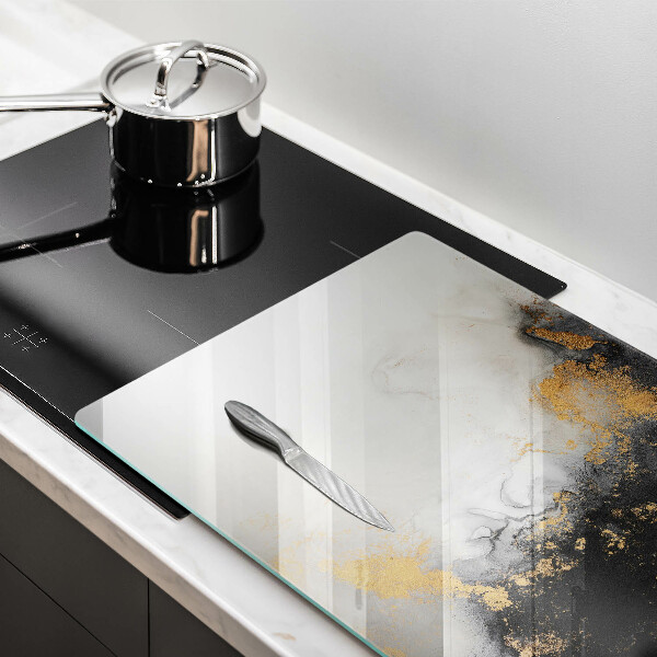 Tabla de cortar de vidrio Abstracción con oro