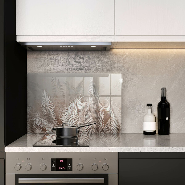 Tabla de cortar de vidrio Hojas de vegetación boho