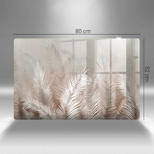 Tabla de cortar de vidrio Hojas de vegetación boho