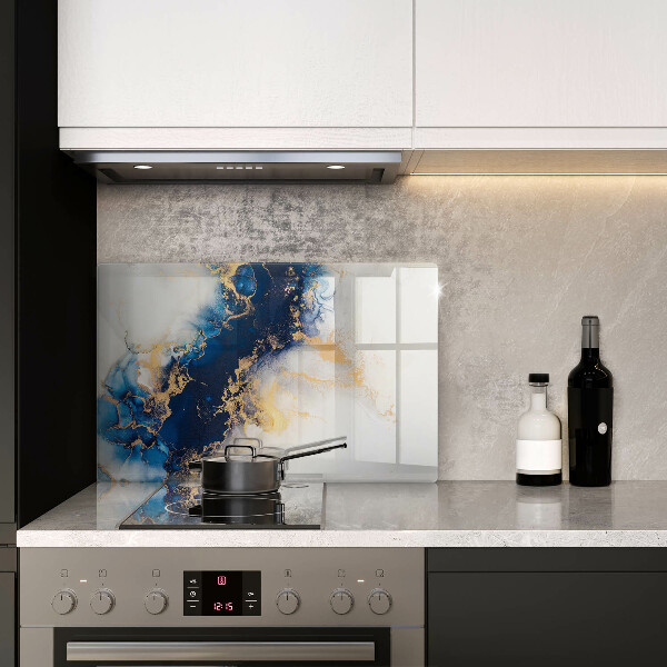 Tabla de cortar de vidrio Abstracción con azul