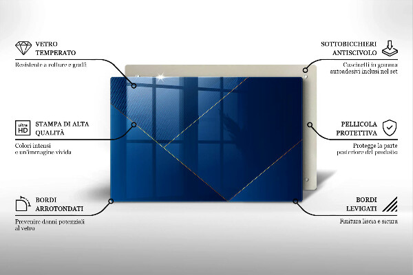 Tabla de cortar de vidrio Fondo moderno