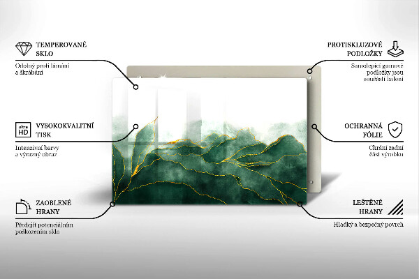 Tabla de cortar de vidrio Naturaleza abstracta