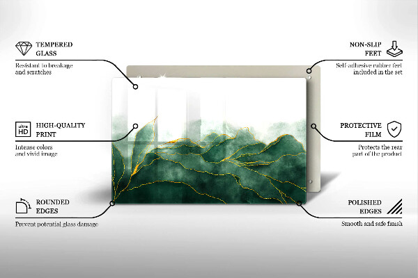 Tabla de cortar de vidrio Naturaleza abstracta