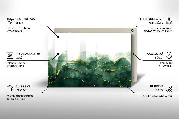Tabla de cortar de vidrio Naturaleza abstracta