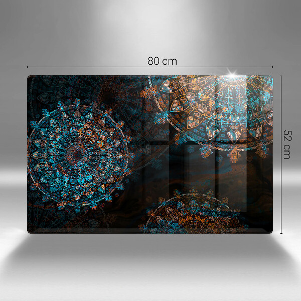 Tabla de cortar de vidrio Ruedas vintage boho