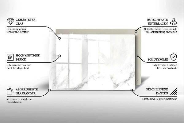 Tabla de cortar de vidrio Mármol moderno