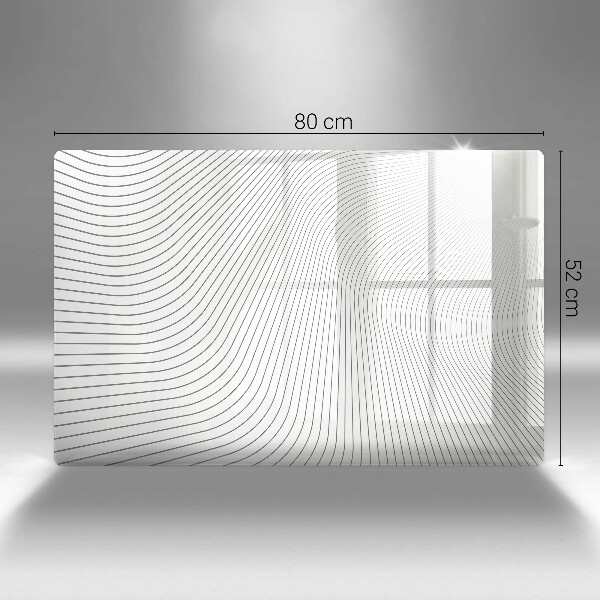 Tabla de cortar de vidrio Patrón de líneas modernas