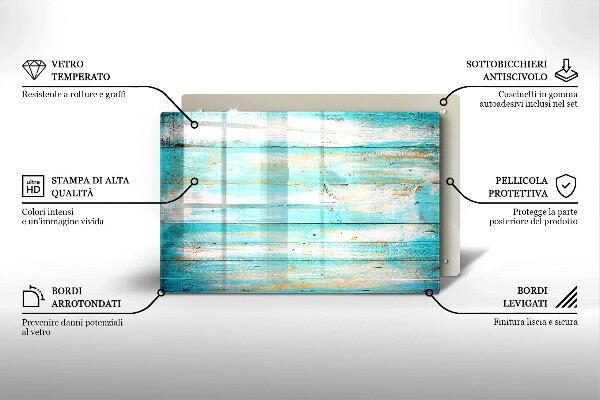Tabla de cortar de vidrio Tableros de madera antiguos
