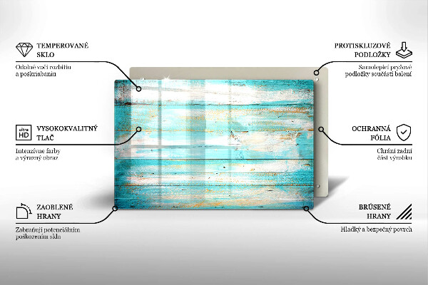 Tabla de cortar de vidrio Tableros de madera antiguos