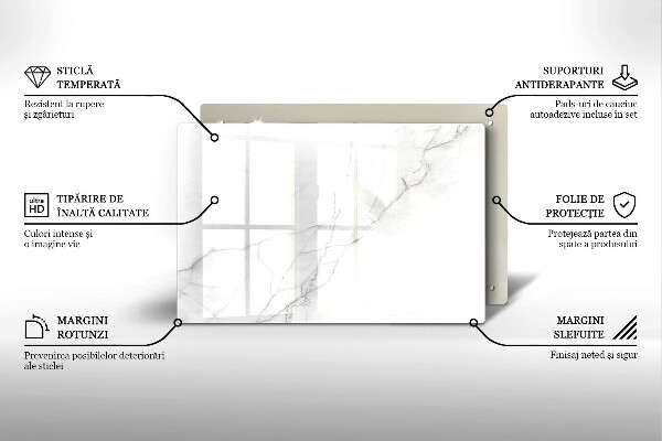 Tabla de cortar de vidrio Fondo de piedra de mármol