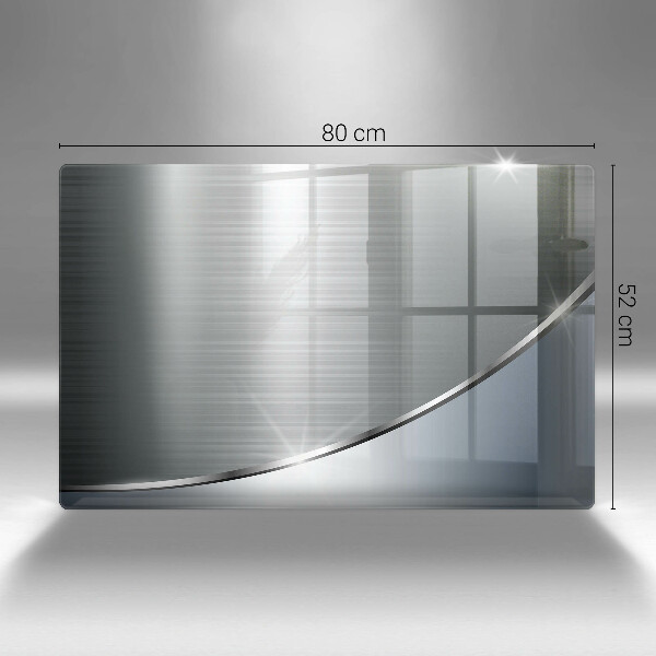 Tabla de cortar de vidrio Patrón de abstracción de metal