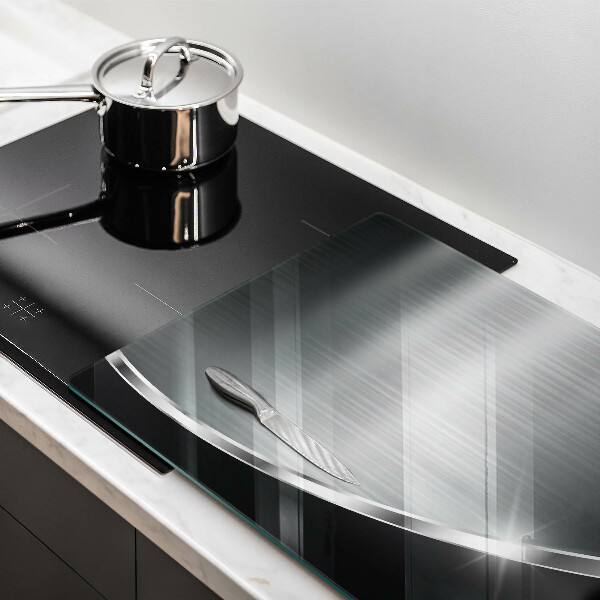 Tabla de cortar de vidrio Abstracción con metal