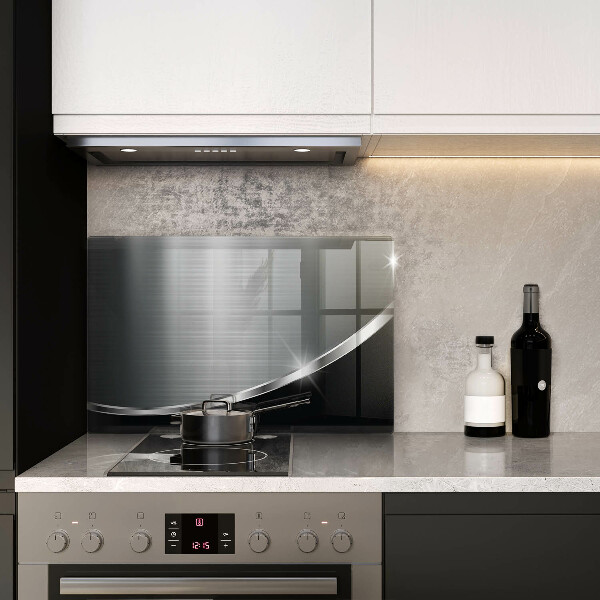 Tabla de cortar de vidrio Abstracción con metal