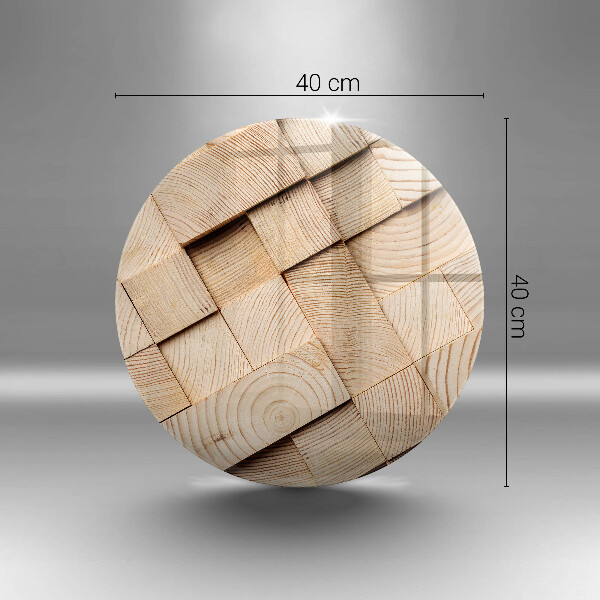 De vidrio templado Cuadrados de madera