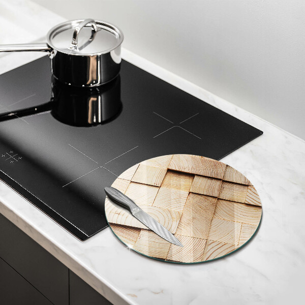 De vidrio templado Cuadrados de madera