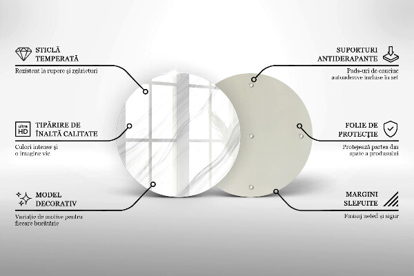 De vidrio templado Mármol delicado