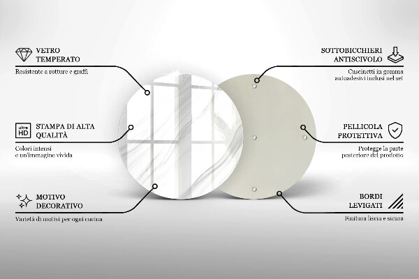 De vidrio templado Mármol delicado