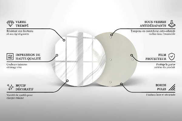 De vidrio templado Mármol delicado