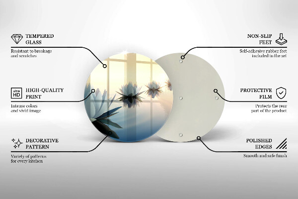 De vidrio templado Flores de lirio en el agua