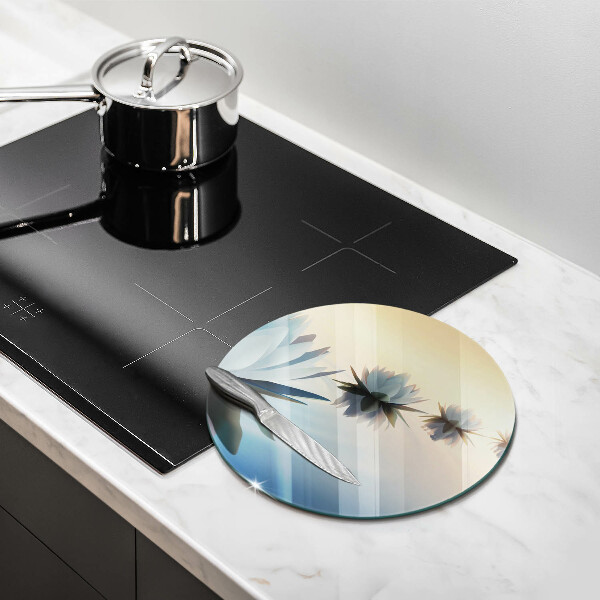 De vidrio templado Flores de lirio en el agua