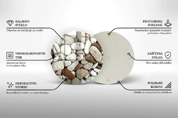 De vidrio templado Fondo de piedras pequeñas