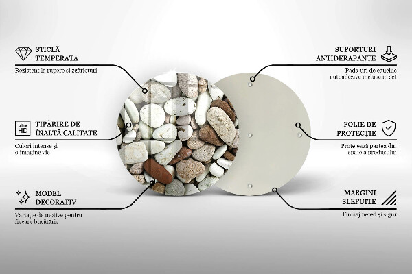 De vidrio templado Fondo de piedras pequeñas