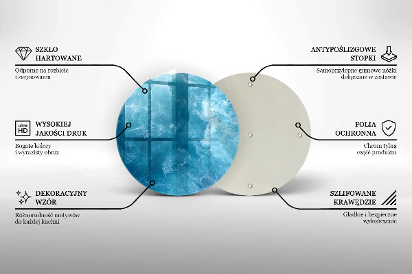 De vidrio templado Agua azul