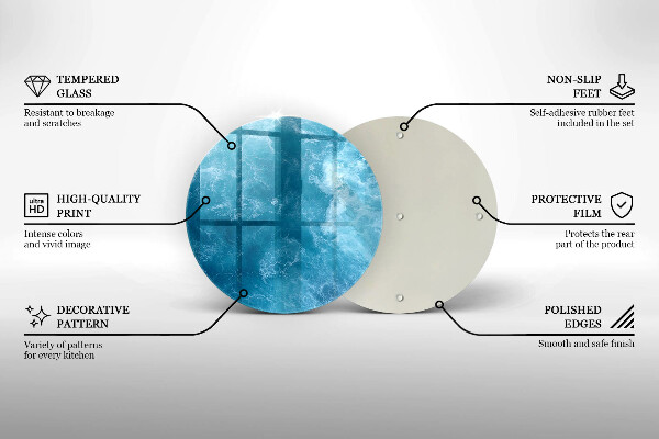 De vidrio templado Agua azul