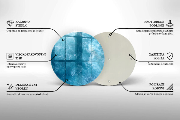 De vidrio templado Agua azul