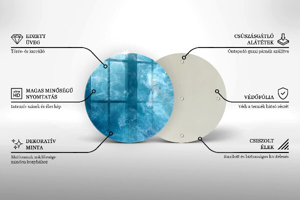 De vidrio templado Agua azul