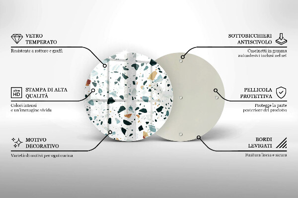 De vidrio templado Gres claro