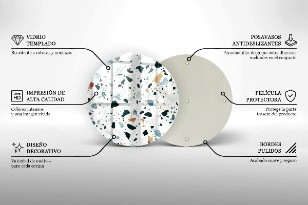 De vidrio templado Gres claro