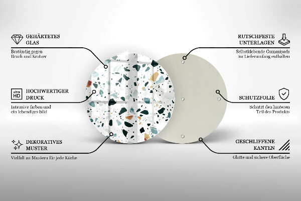 De vidrio templado Gres claro