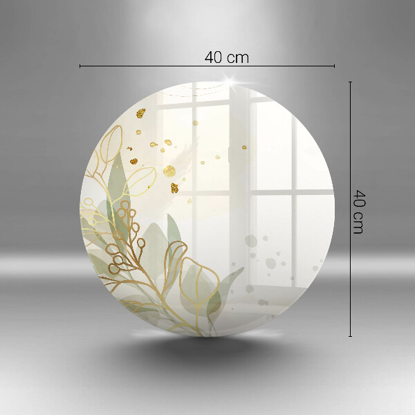 De vidrio templado Acuarela y hojas de oro