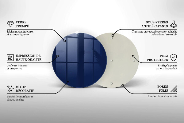 De vidrio templado Color azul