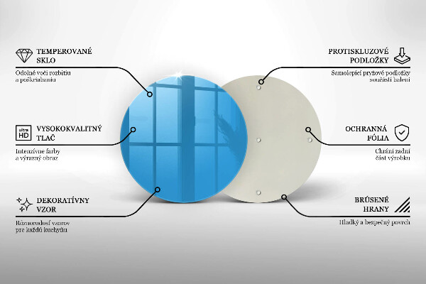 De vidrio templado Color azul