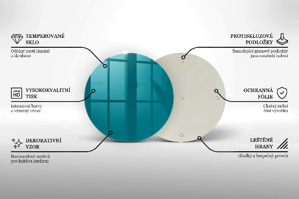 De vidrio templado Turquesa
